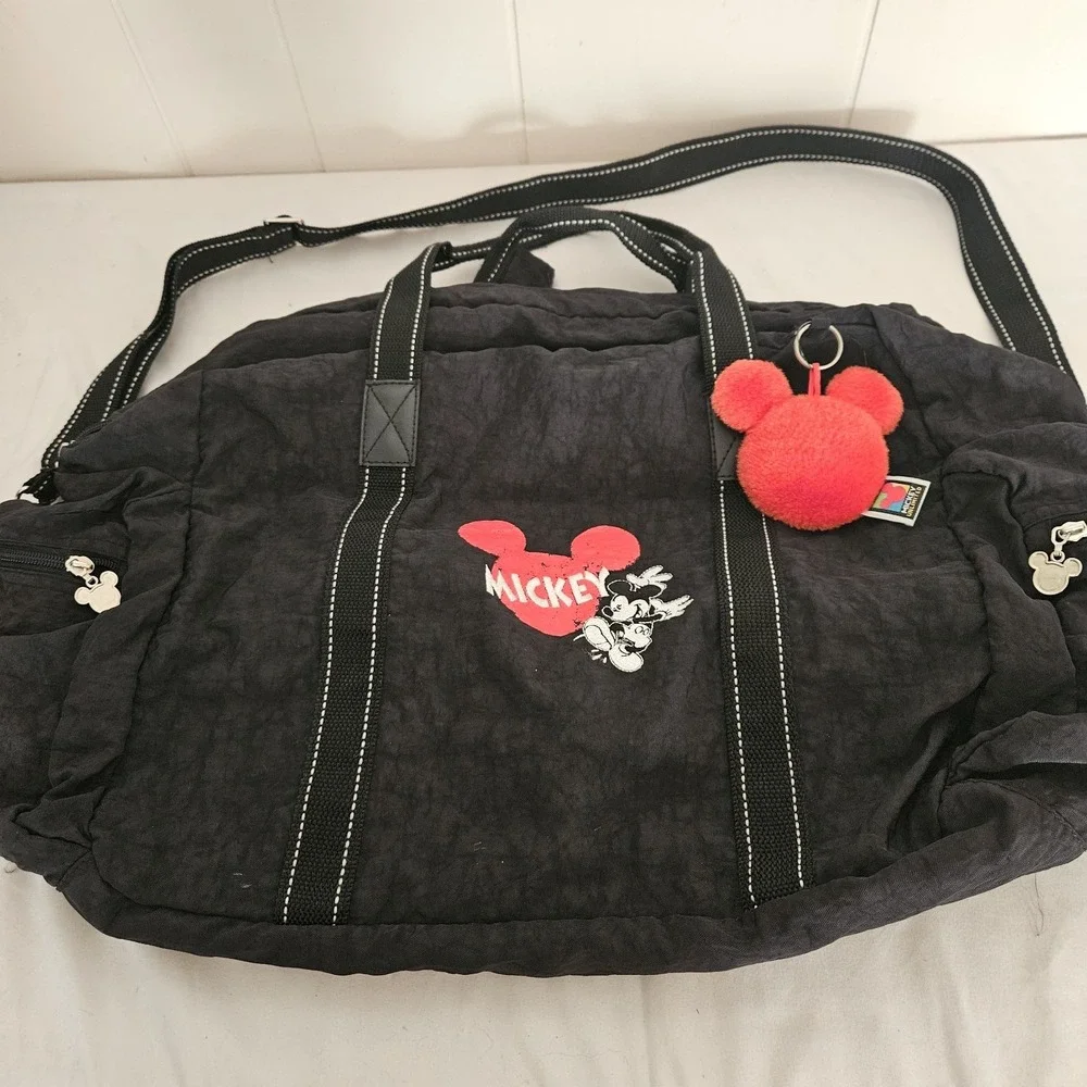 Disney Mickey Mouse Unlimited Vintage 90s Black Duffle Bag